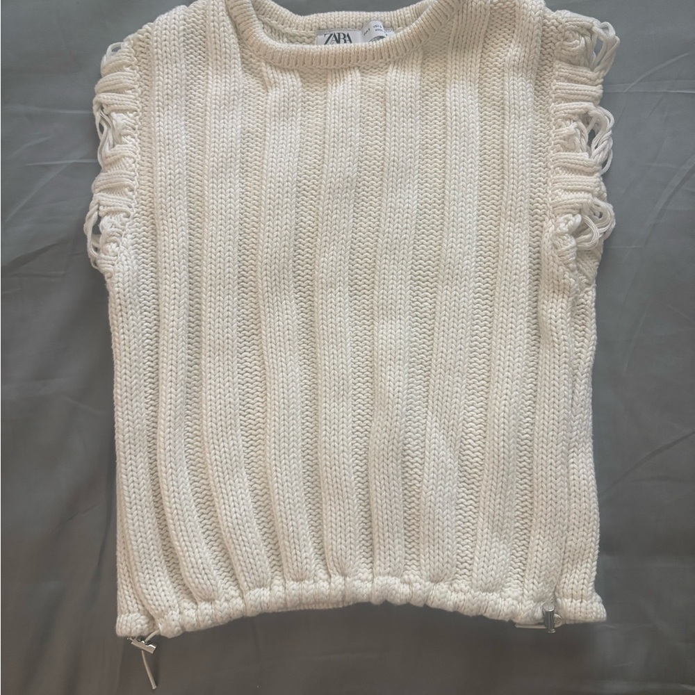 Zara Cream Knit Top
